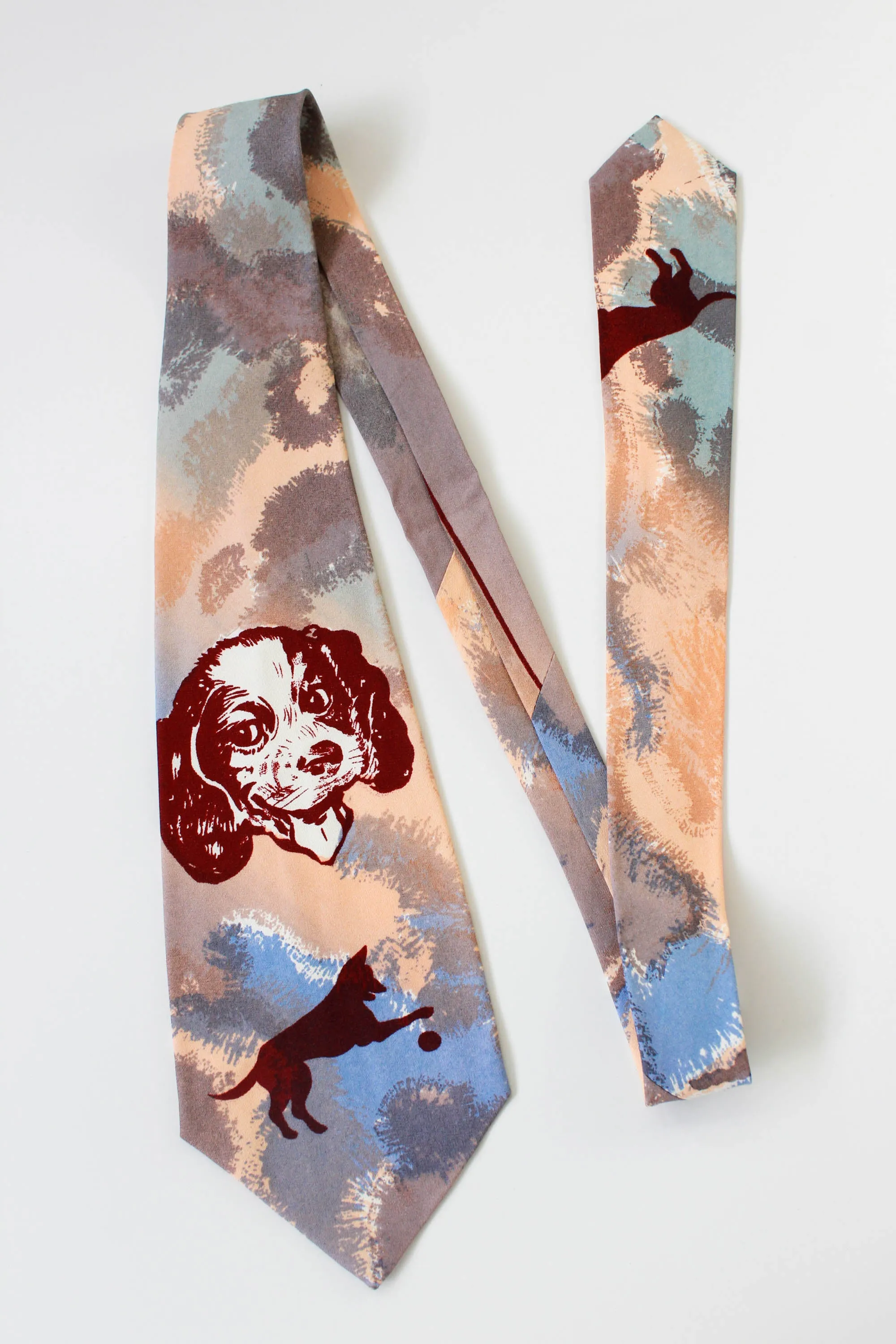 1940s Dog Print Necktie