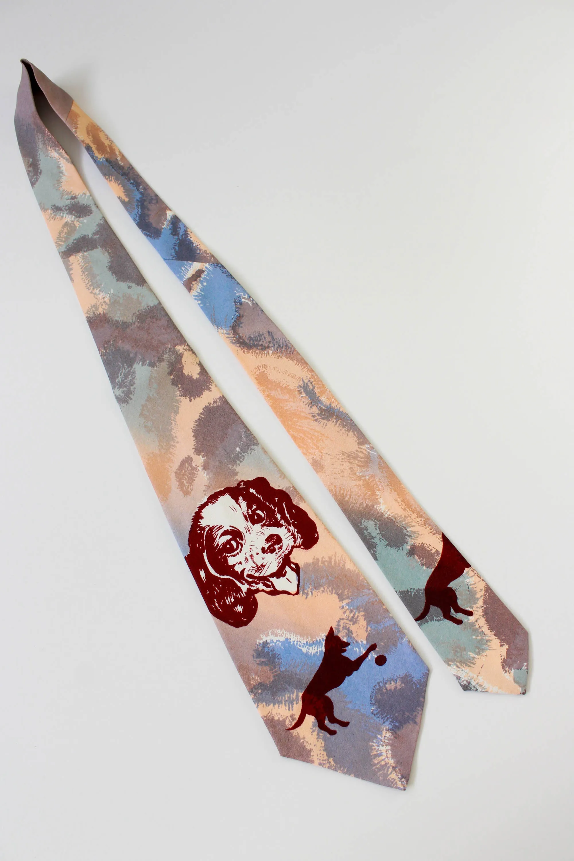 1940s Dog Print Necktie