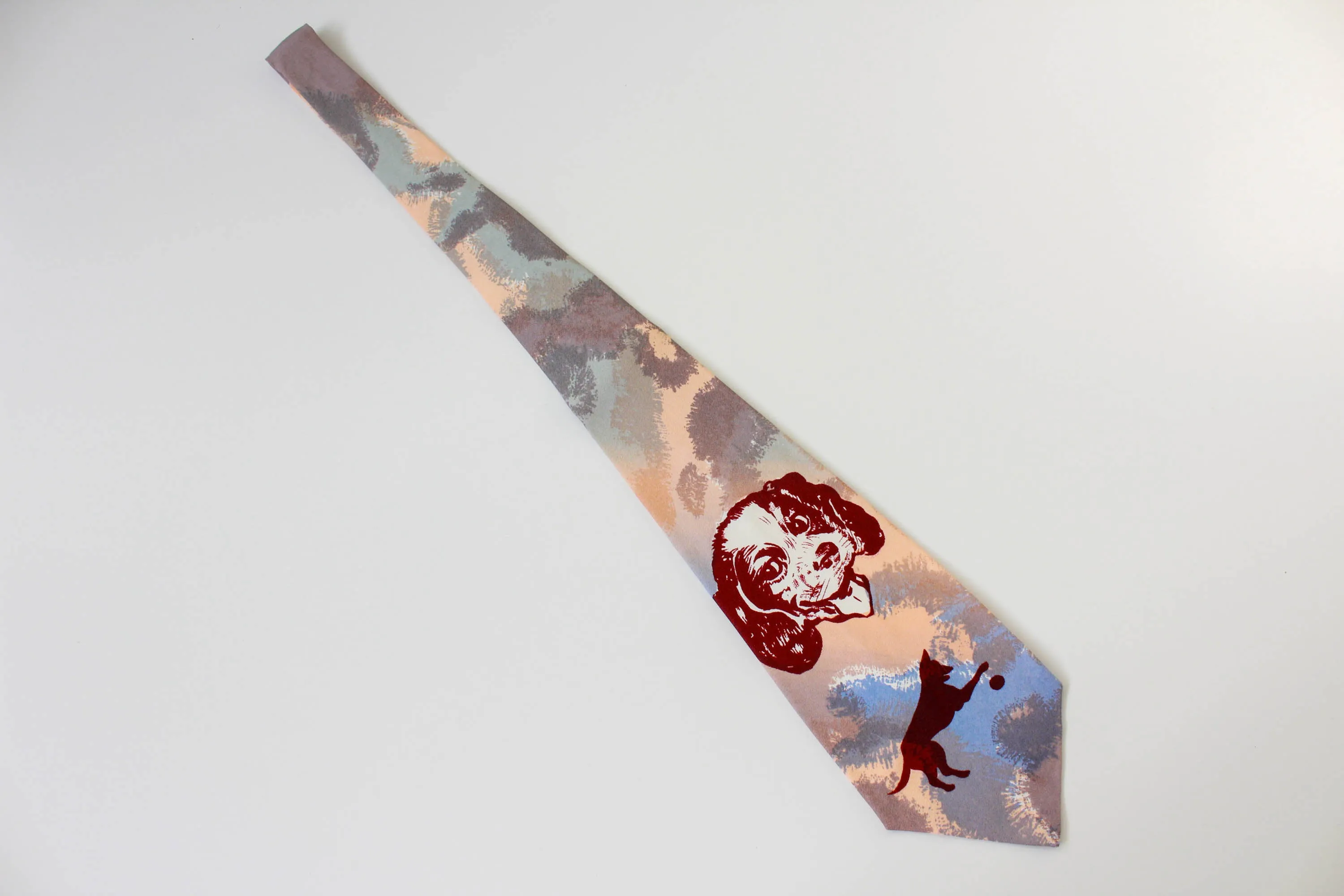 1940s Dog Print Necktie