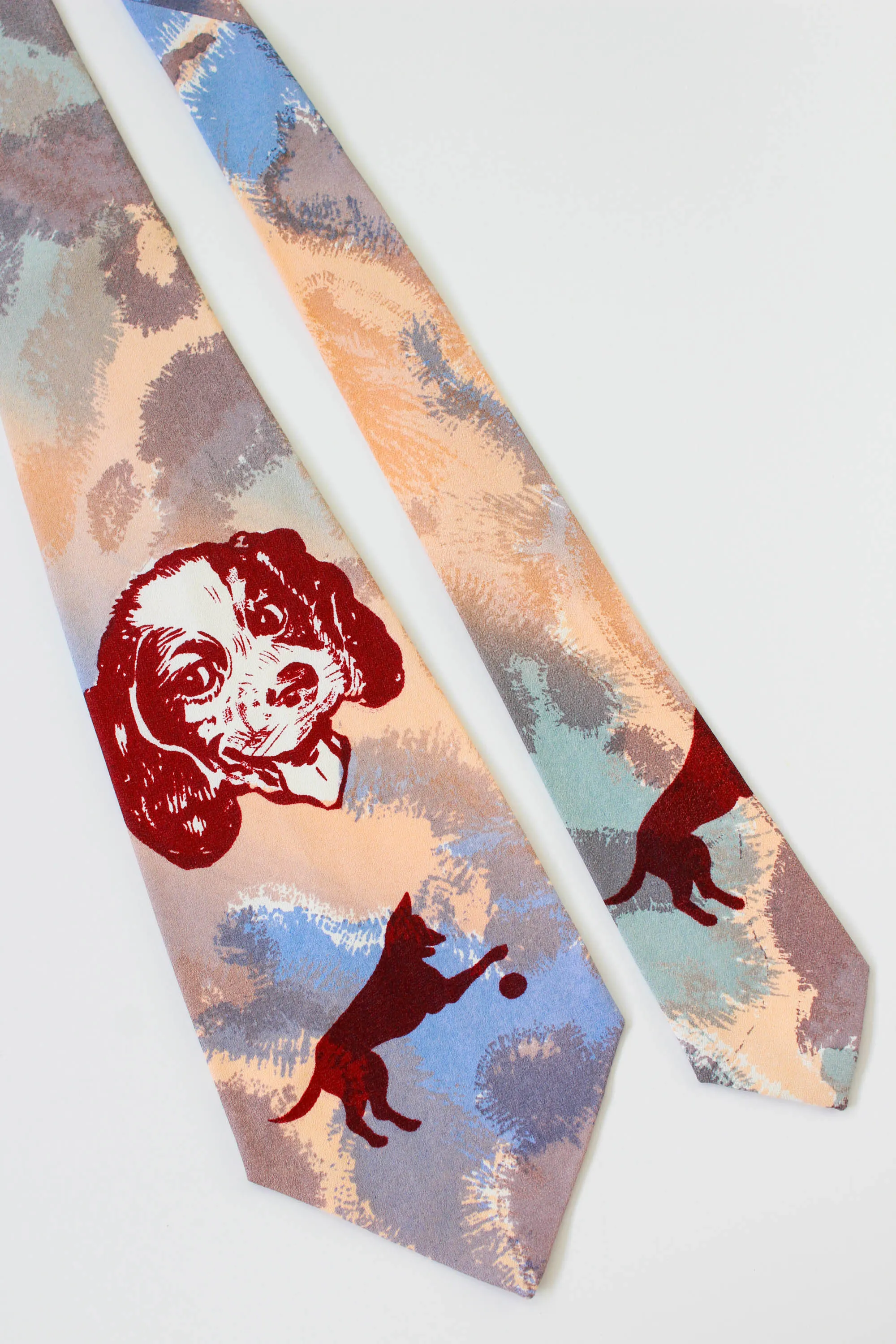 1940s Dog Print Necktie