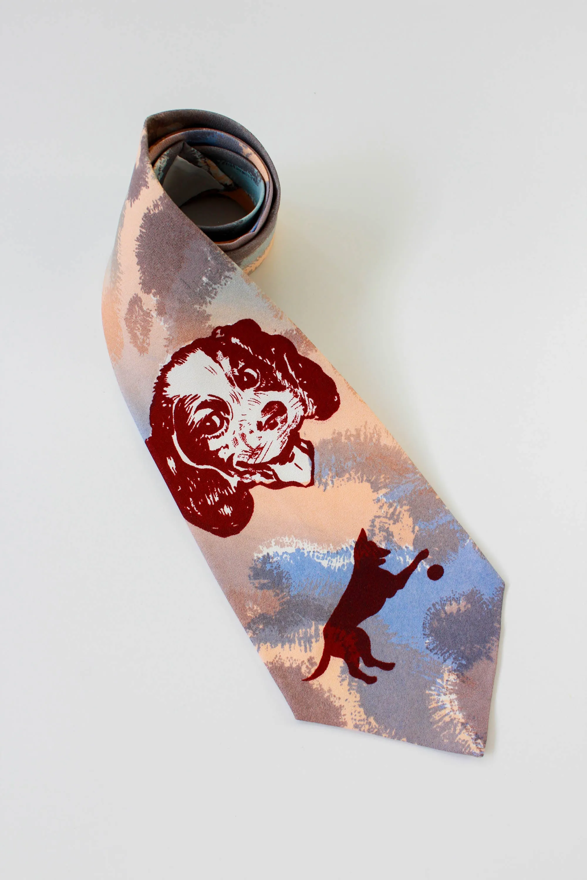 1940s Dog Print Necktie