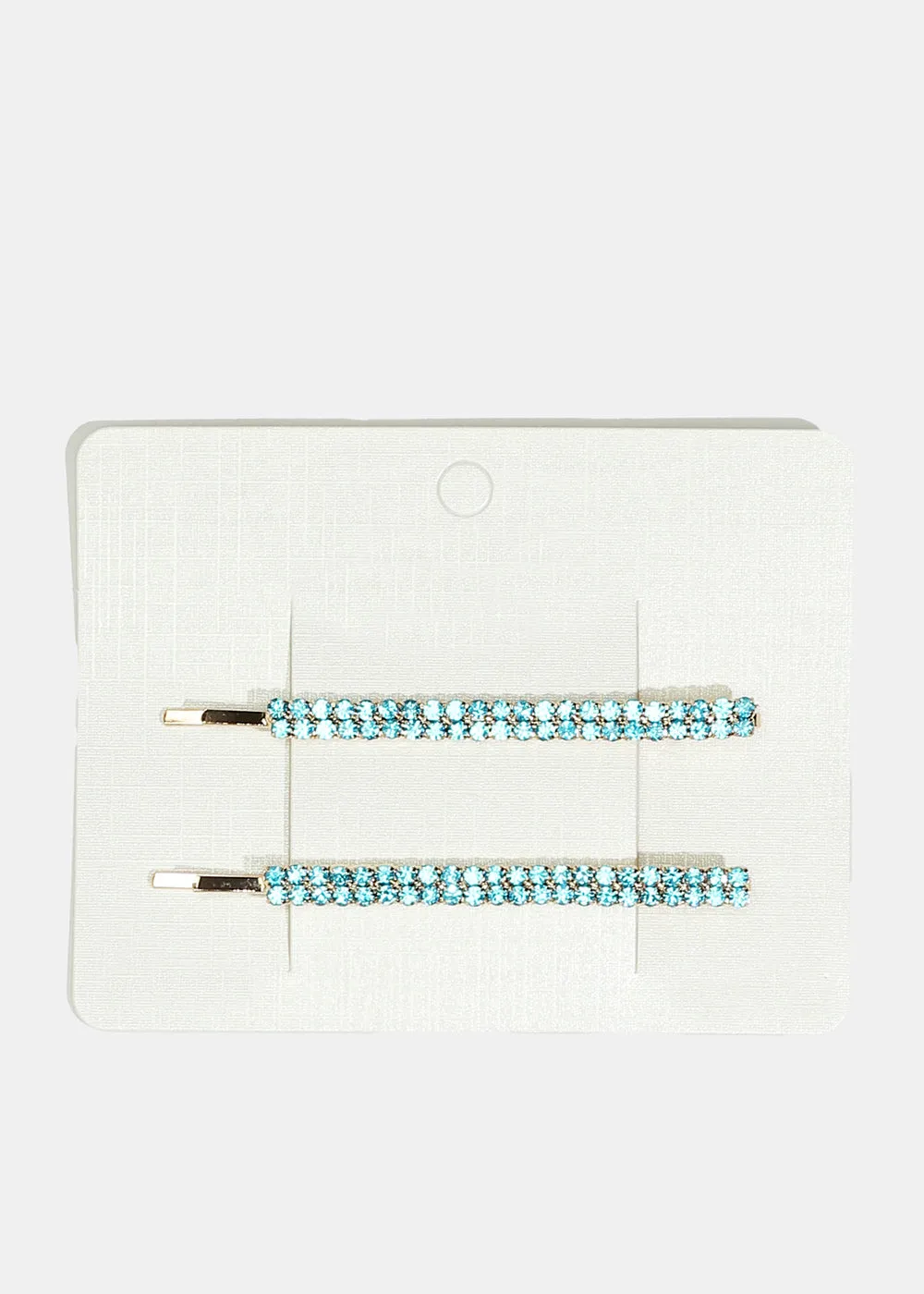 2-Piece Colorful Rhinestone-Studded Hair Pins