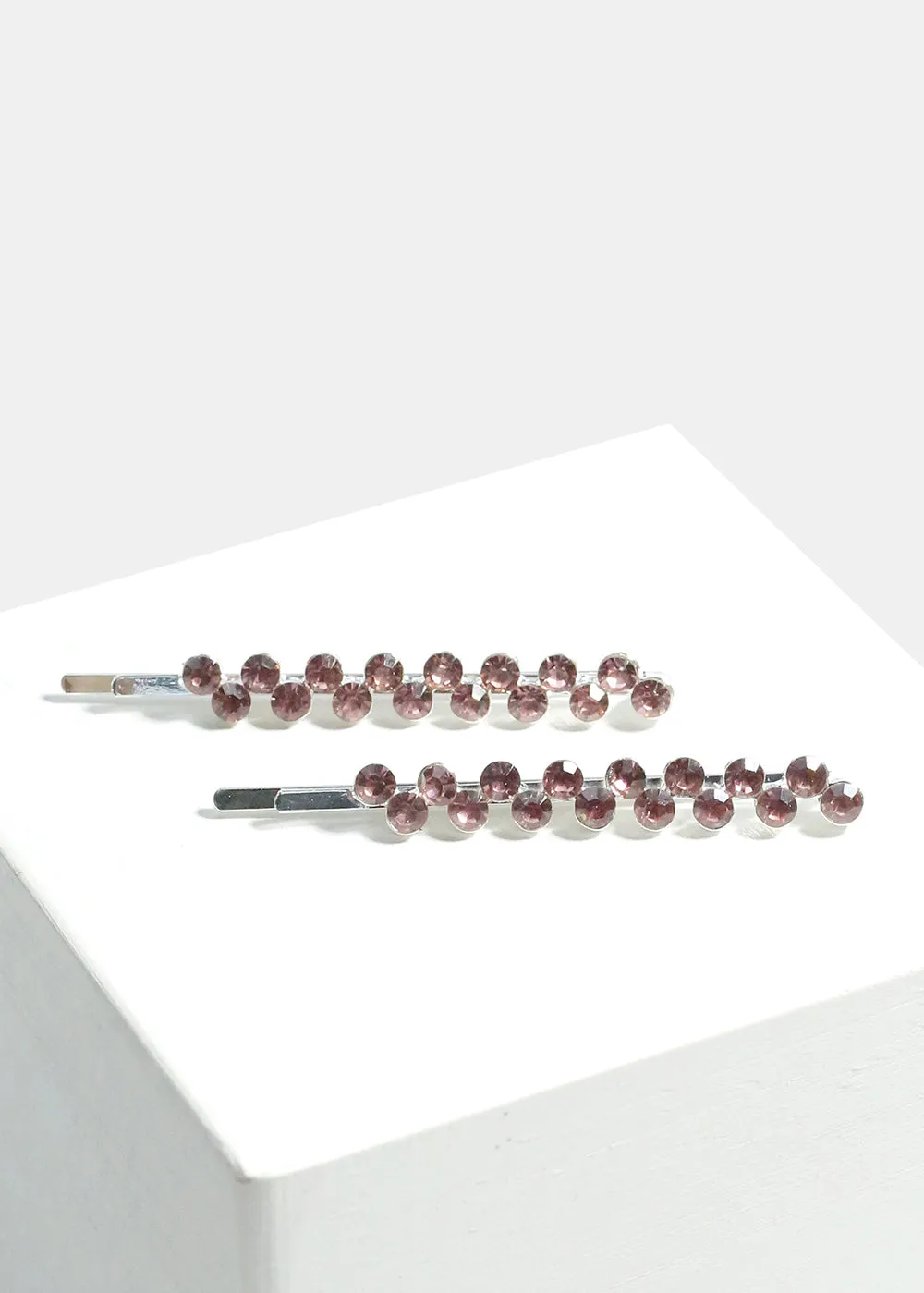 2-Piece Rhinestone-Studded Hair Pins