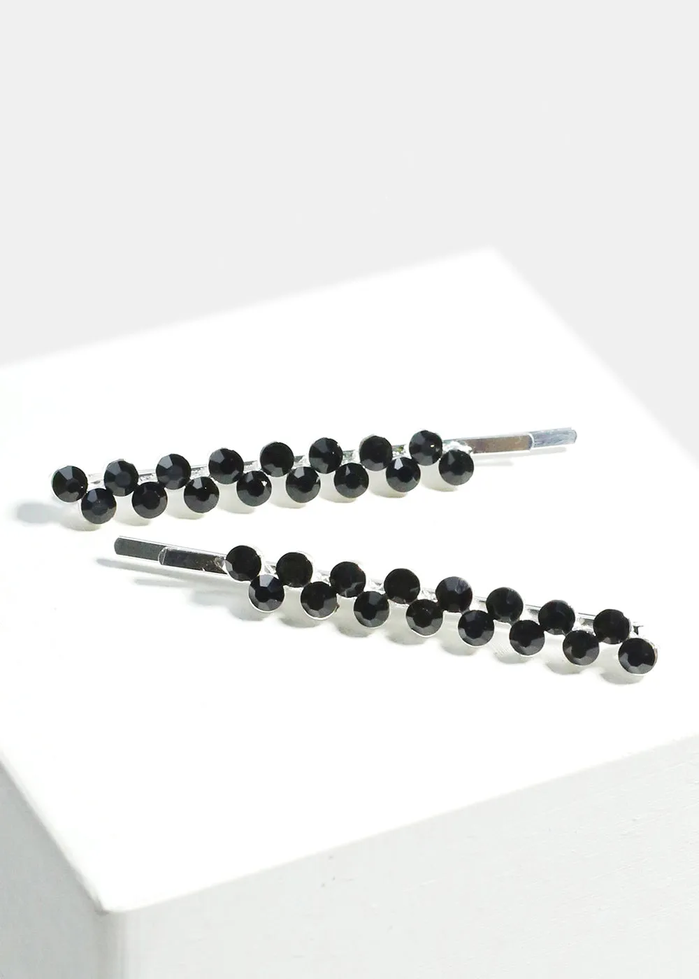 2-Piece Rhinestone-Studded Hair Pins