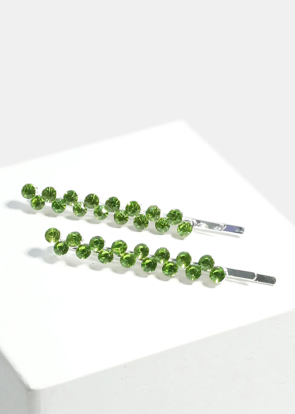 2-Piece Rhinestone-Studded Hair Pins