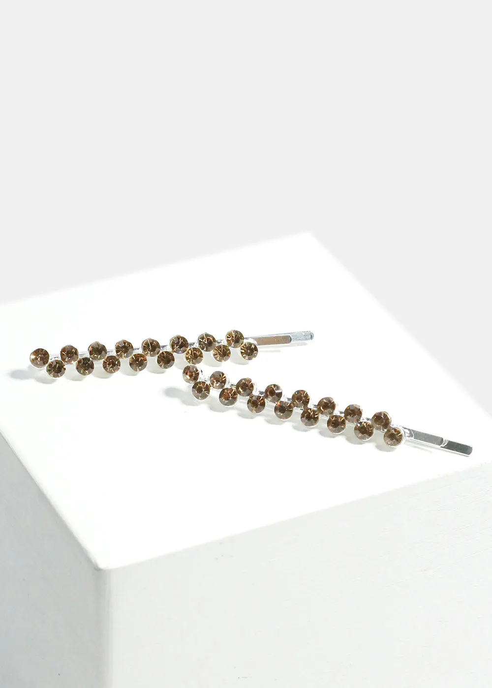 2-Piece Rhinestone-Studded Hair Pins