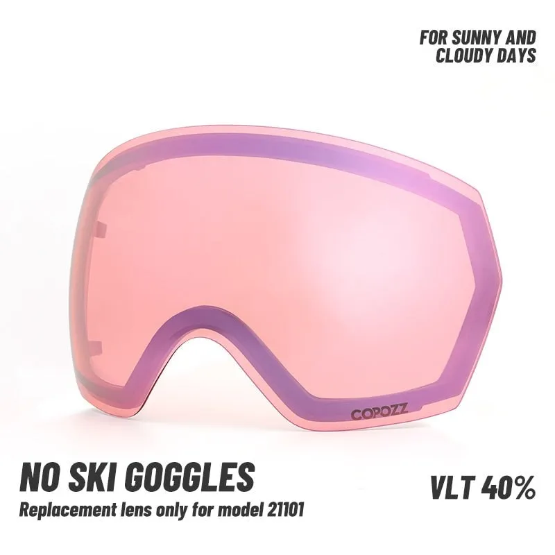 21101 Ski Goggles Replacement Lenses Double Layers Anti-fog UV400 Protection Ski Eyewear Glasses