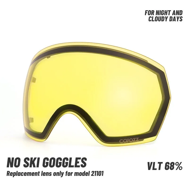 21101 Ski Goggles Replacement Lenses Double Layers Anti-fog UV400 Protection Ski Eyewear Glasses