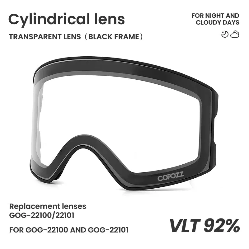 22101 and 22100 Ski Goggles Magnetic Replacement Lenses Spherical lens and Cylindrical lens