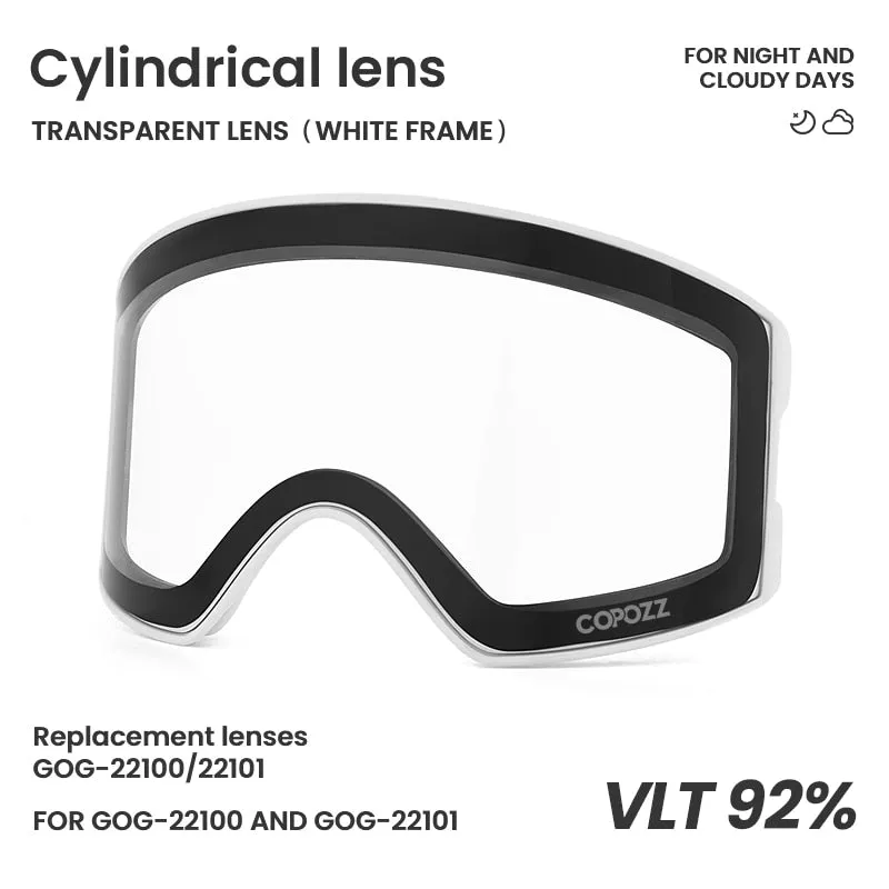 22101 and 22100 Ski Goggles Magnetic Replacement Lenses Spherical lens and Cylindrical lens