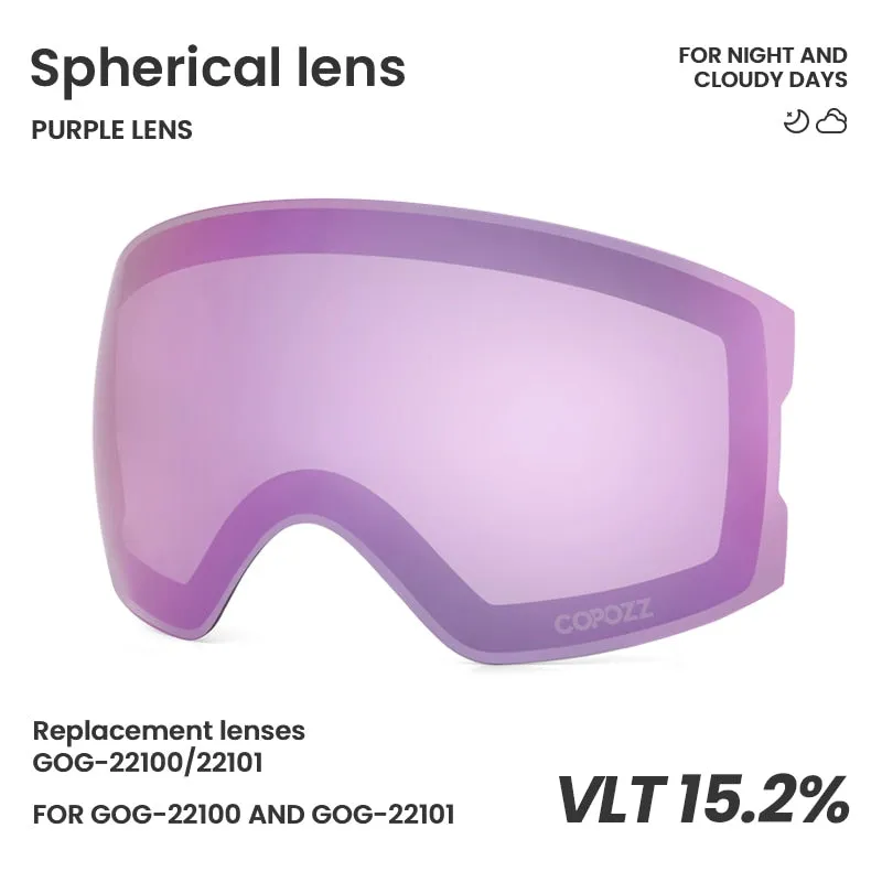 22101 and 22100 Ski Goggles Magnetic Replacement Lenses Spherical lens and Cylindrical lens