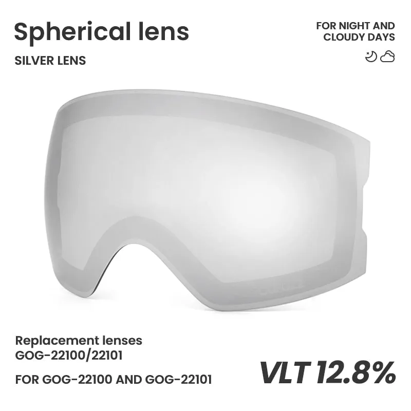 22101 and 22100 Ski Goggles Magnetic Replacement Lenses Spherical lens and Cylindrical lens