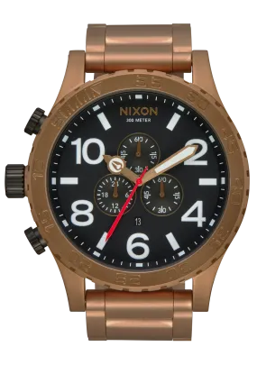 Bronze and Black 51-30 Chrono Watch - Stylish and Durable Timepiece