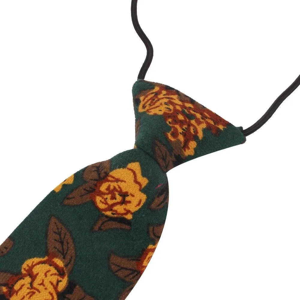 6cm Cotton Floral Print Slim Necktie for Men Women and Children