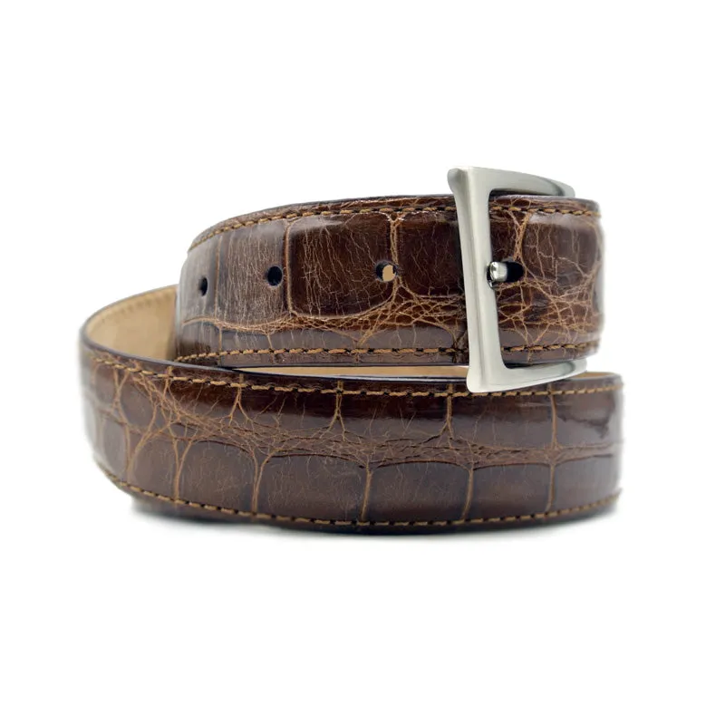 70-100-CGN ALLIGATOR Belt, Cognac