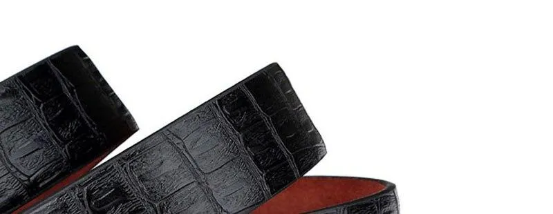 Adjustable Men's Anti-scratch 33mm Wide Genuine Leather Pin Buckle Belt