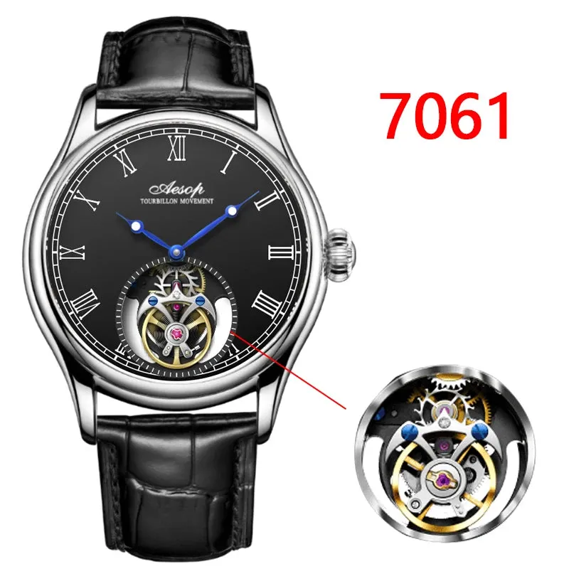 Aesop Real Flying Tourbillon Movement Mechanical Watches Luxury.