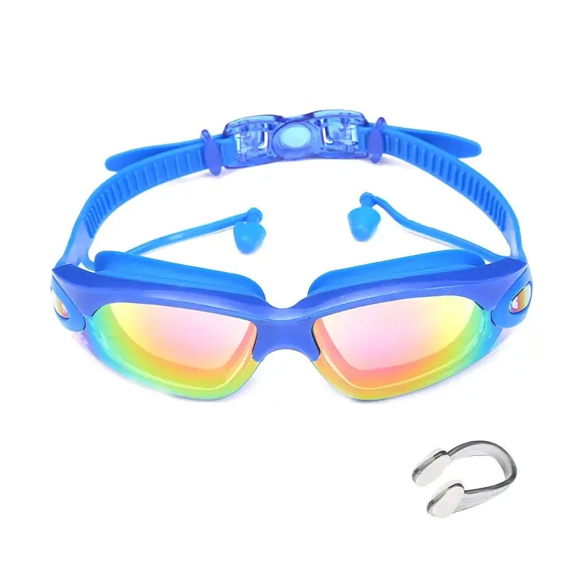 AquaComfort Pro Swimming Goggles with Earplugs and Nose Clip - Professional Swimming Goggles