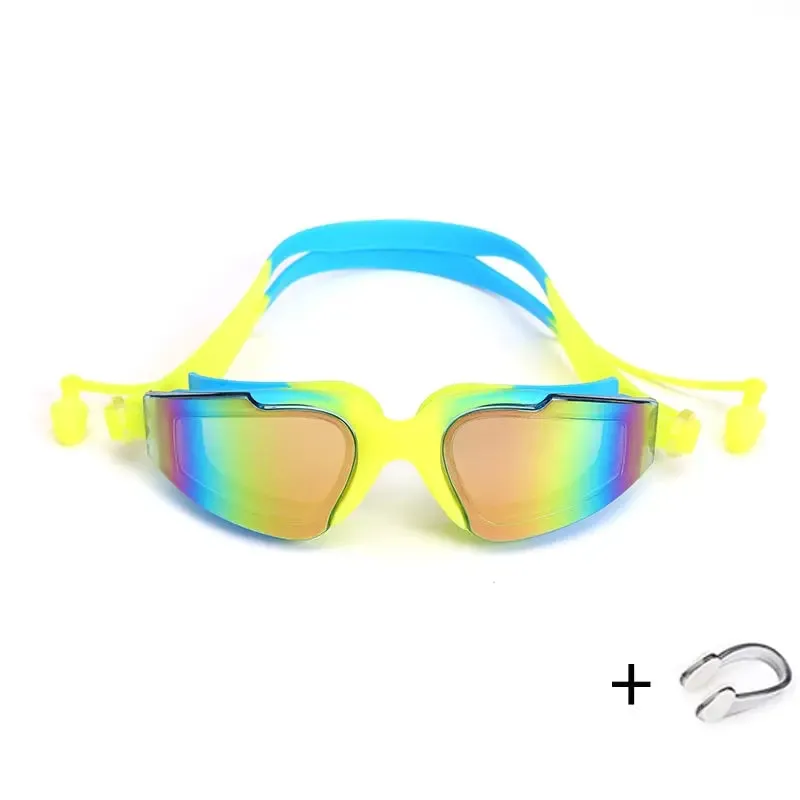 AquaComfort Pro Swimming Goggles with Earplugs and Nose Clip - Professional Swimming Goggles