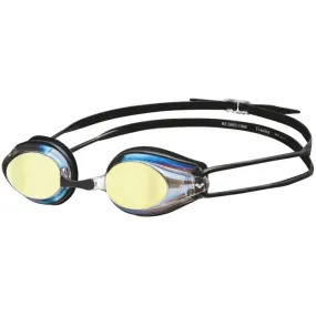 ARENA Adult Tracks Mirror Swimming Goggle (Gold/Black/Black)