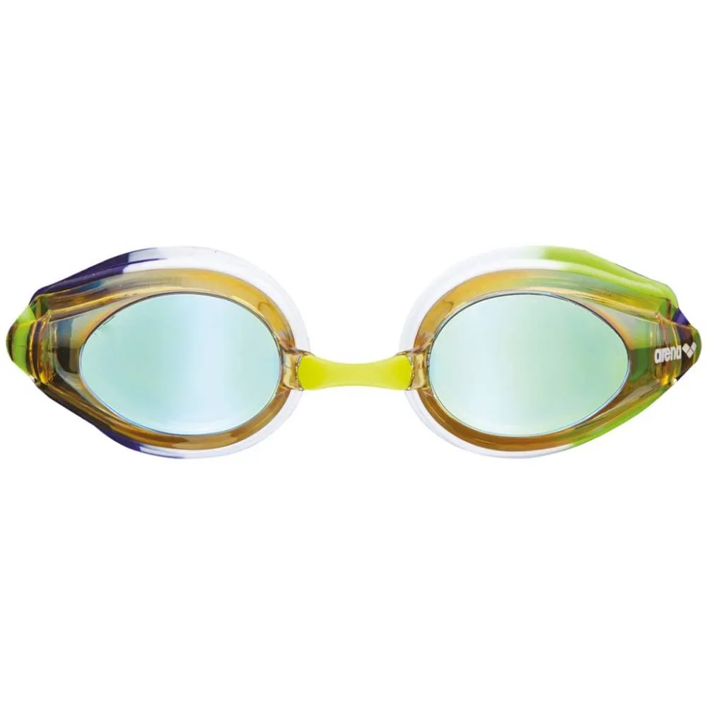 ARENA Adult Tracks Mirror Swimming Goggle (Yellow/Purple/Green)