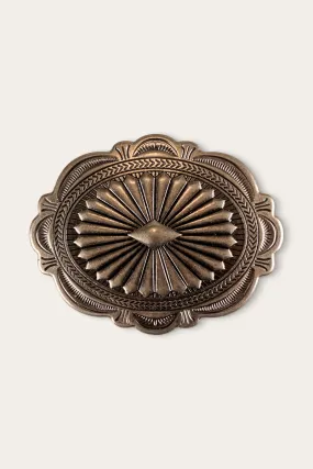 August Belt Buckle - Antique Silver