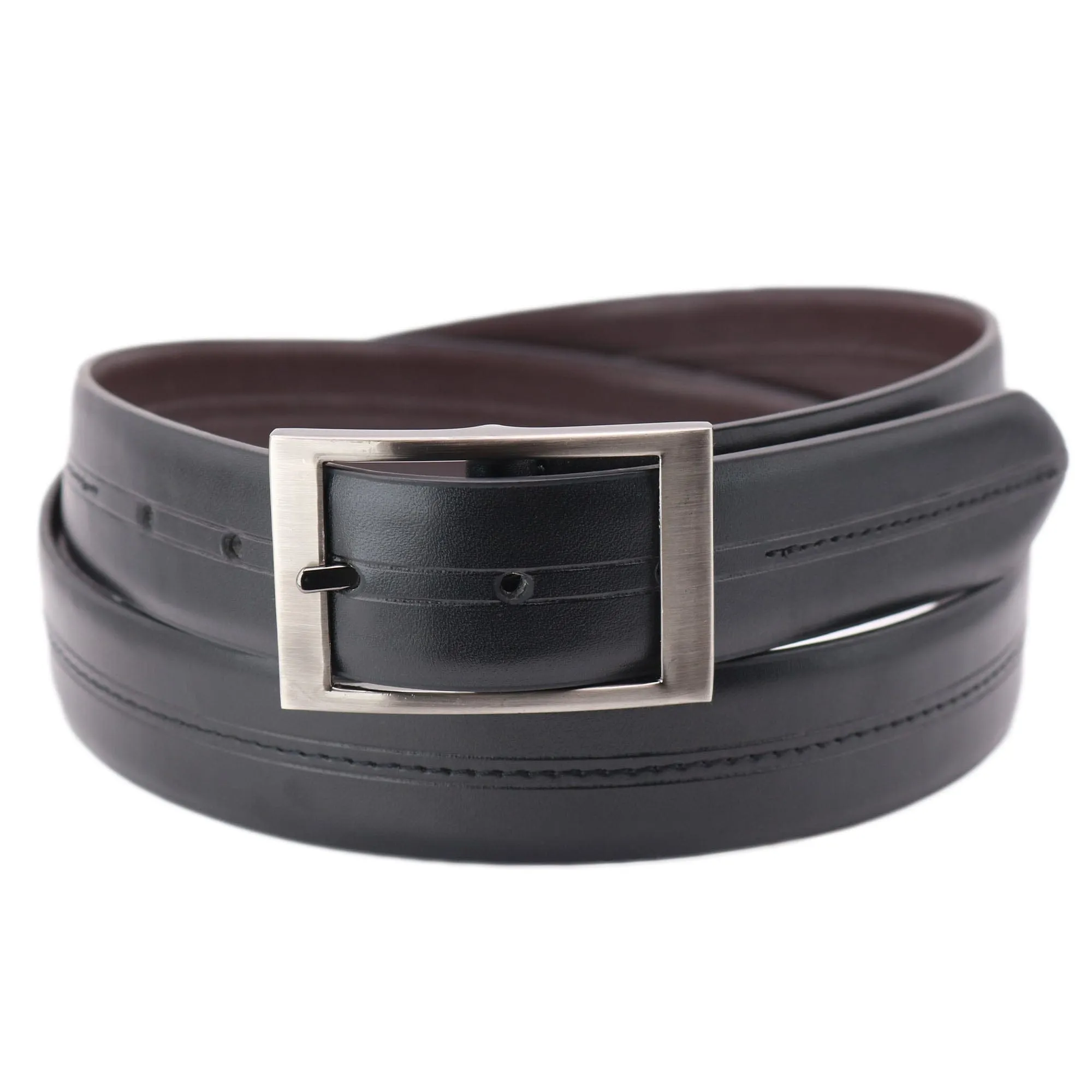 Beverly Hills Polo Club Men's Big & Tall Reversible and Solid Belt (Pack of 2)