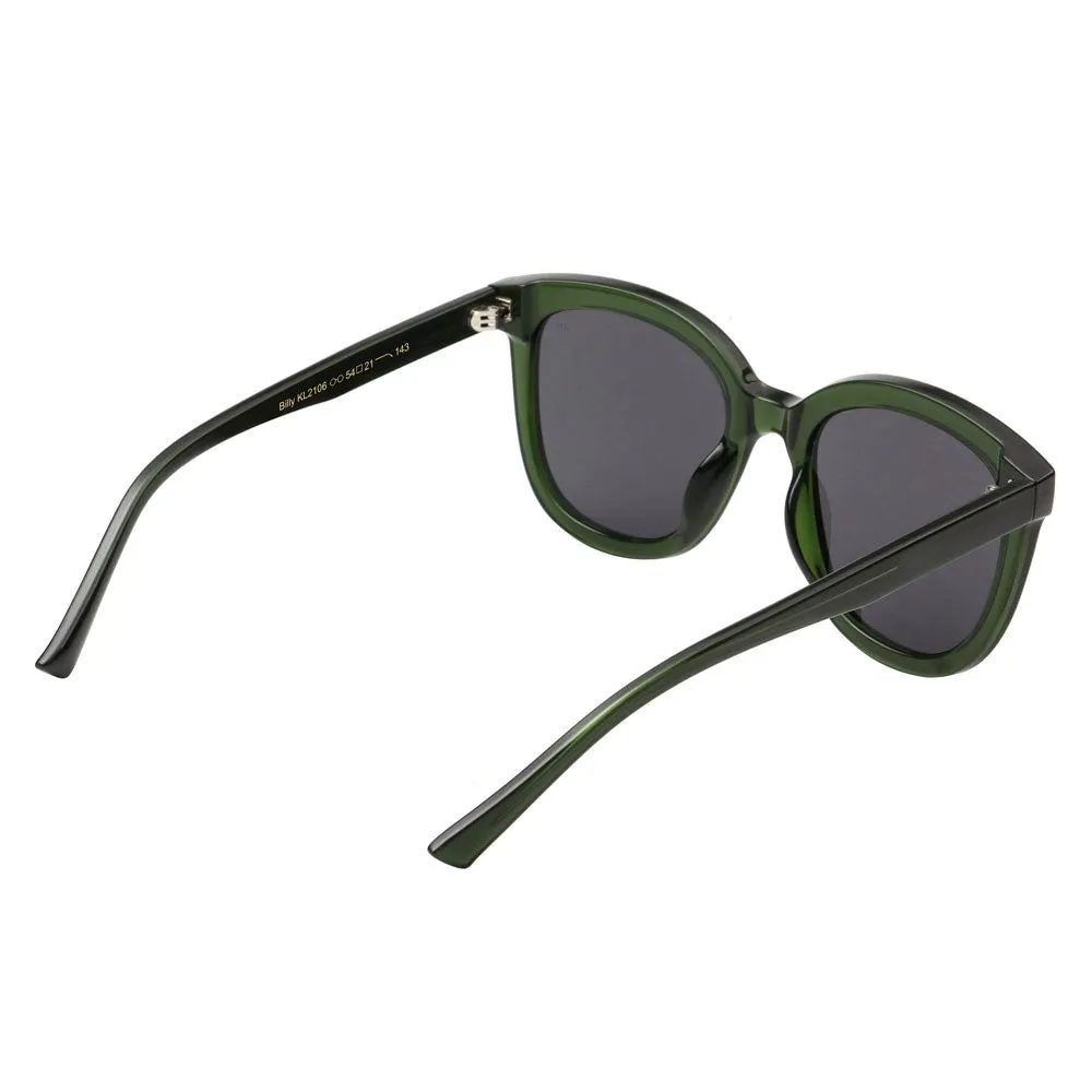 Billy Sunglasses - Dark Green Transparent