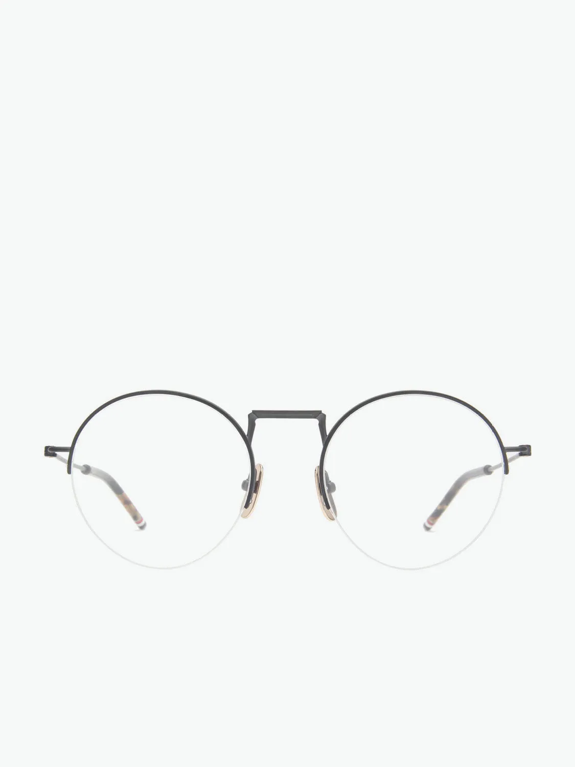 Black Iron Hingless Round Optical Glasses