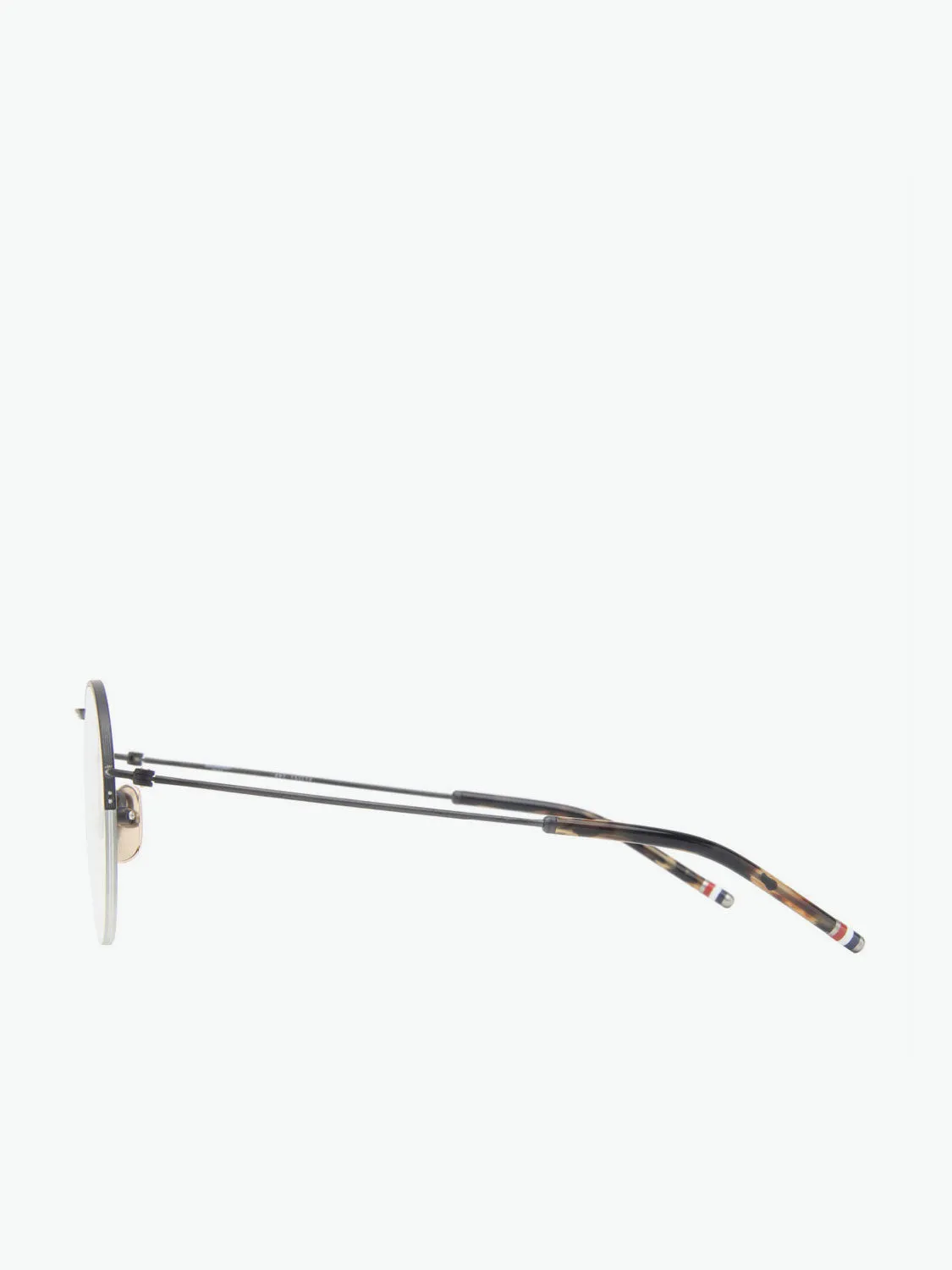 Black Iron Hingless Round Optical Glasses