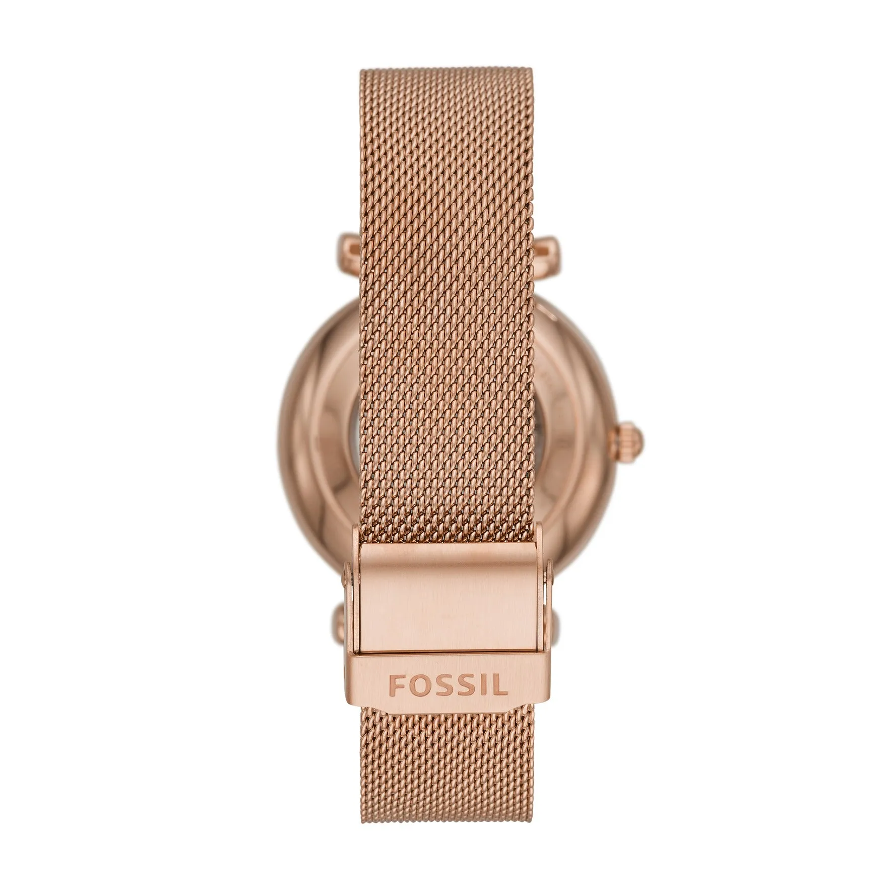 Carlie Automatic Rose Gold-Tone Stainless Steel Mesh Watch