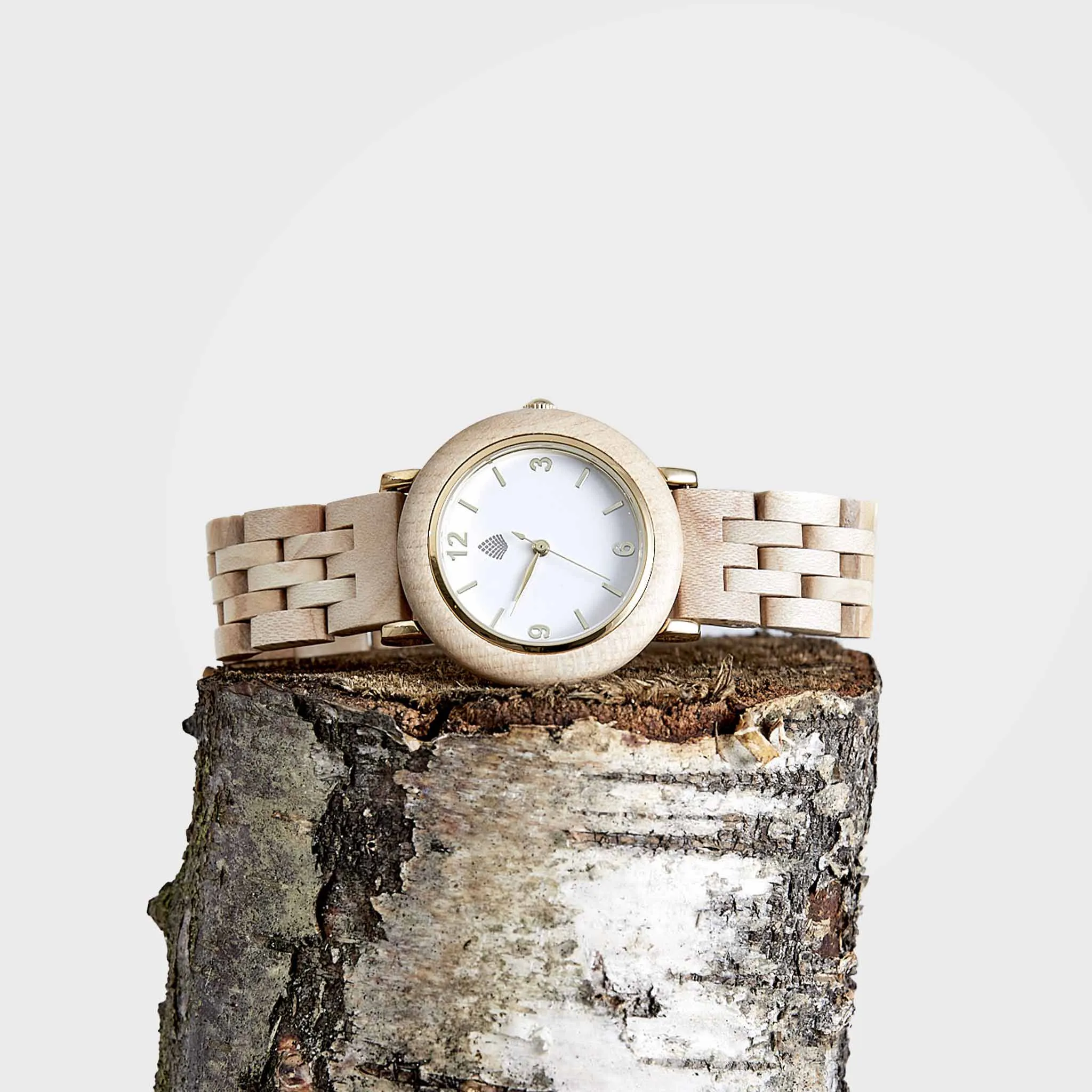 Classic Natural Wood Wristwatch For Women: The Birch