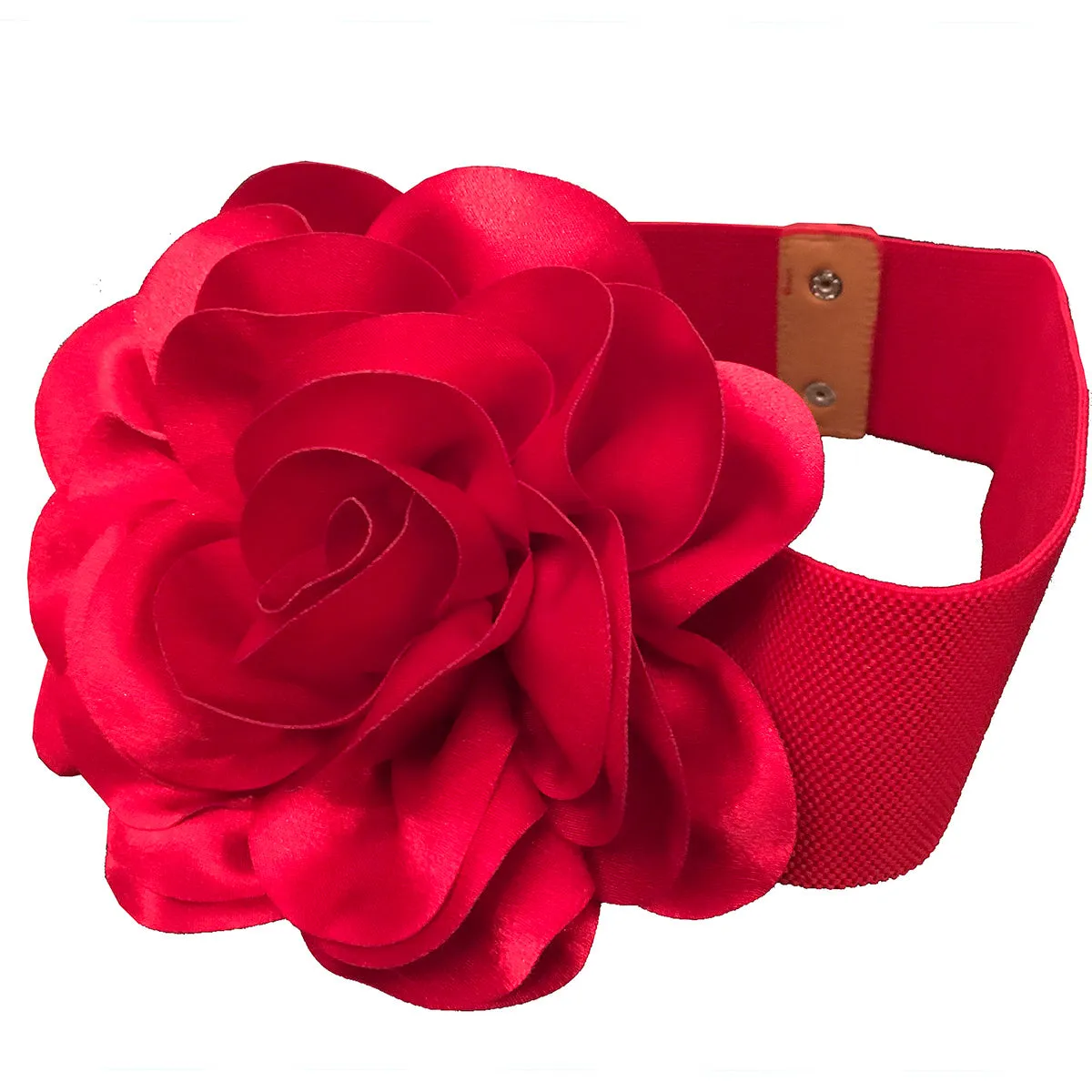 Dance America B001 Elastic Belt with Large Silk Flower in Stock