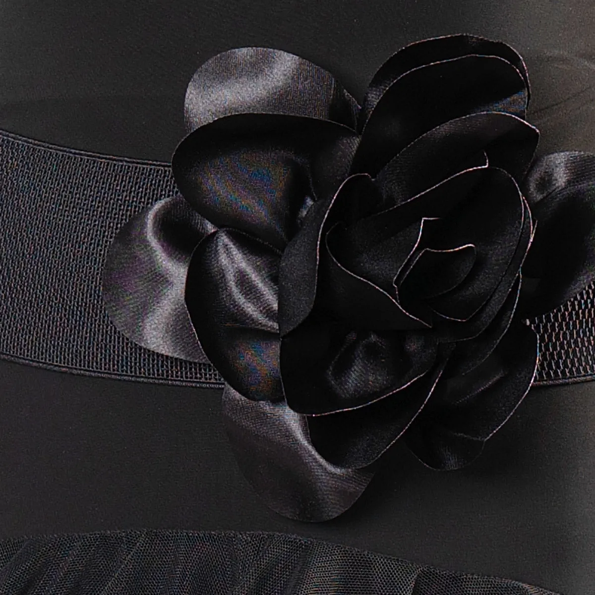 Dance America B001 Elastic Belt with Large Silk Flower in Stock