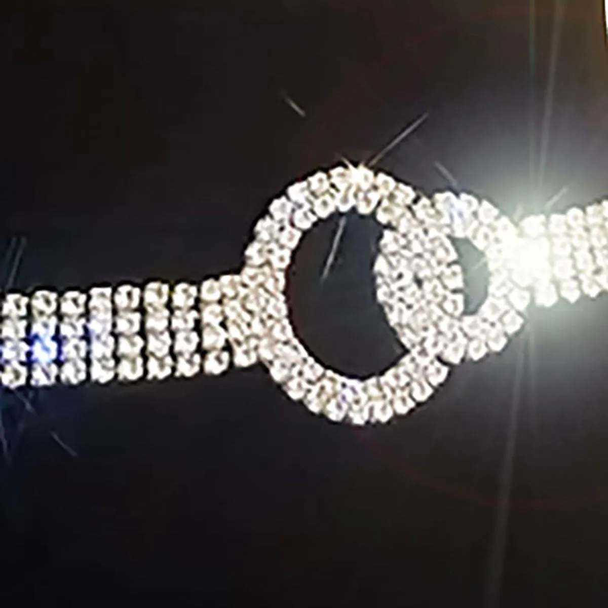 Dance America B013 Rhinestone Belt with Circle Decoration in Stock