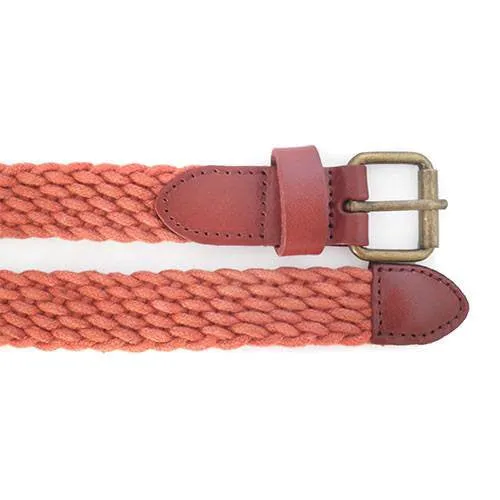 DANNY - Women's Red Cotton Woven Belt