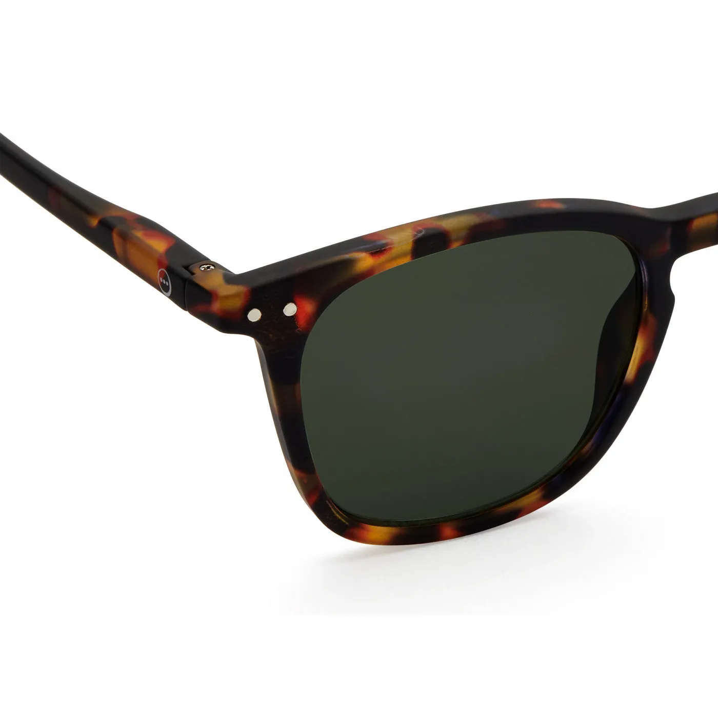 #E Sunglasses (Tortoise   Green Lens)