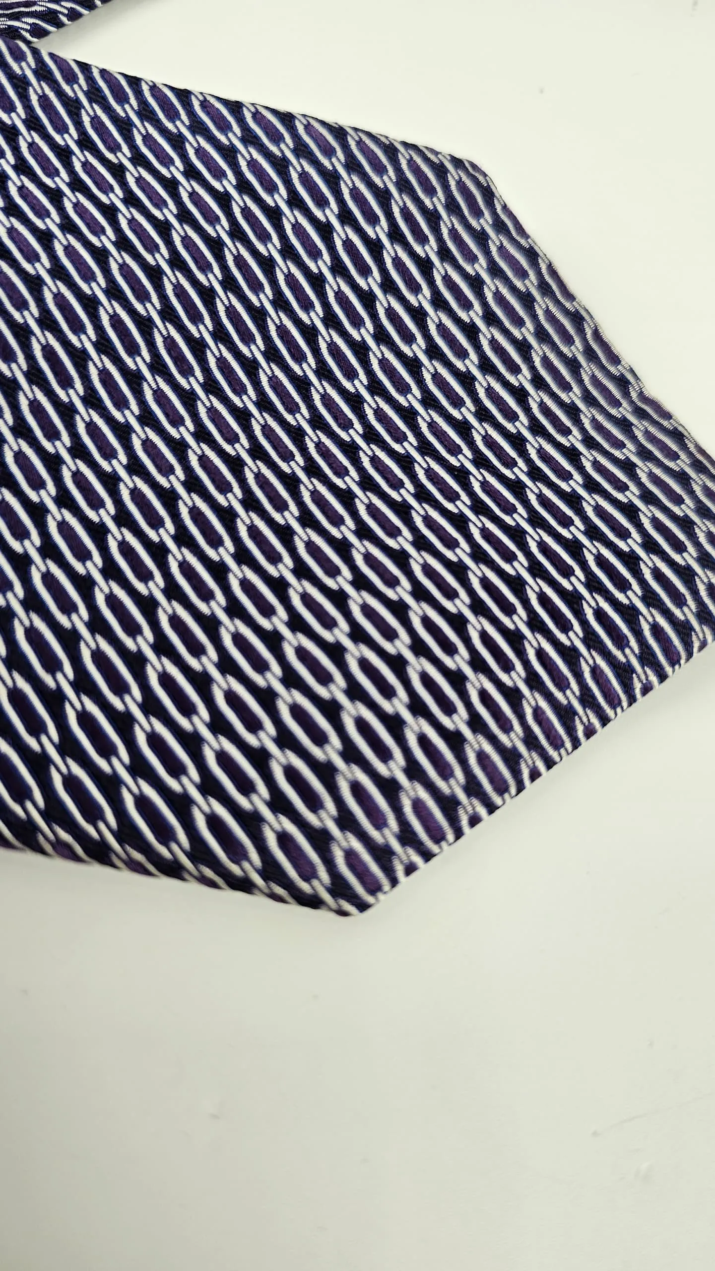 Geometric Purple Necktie