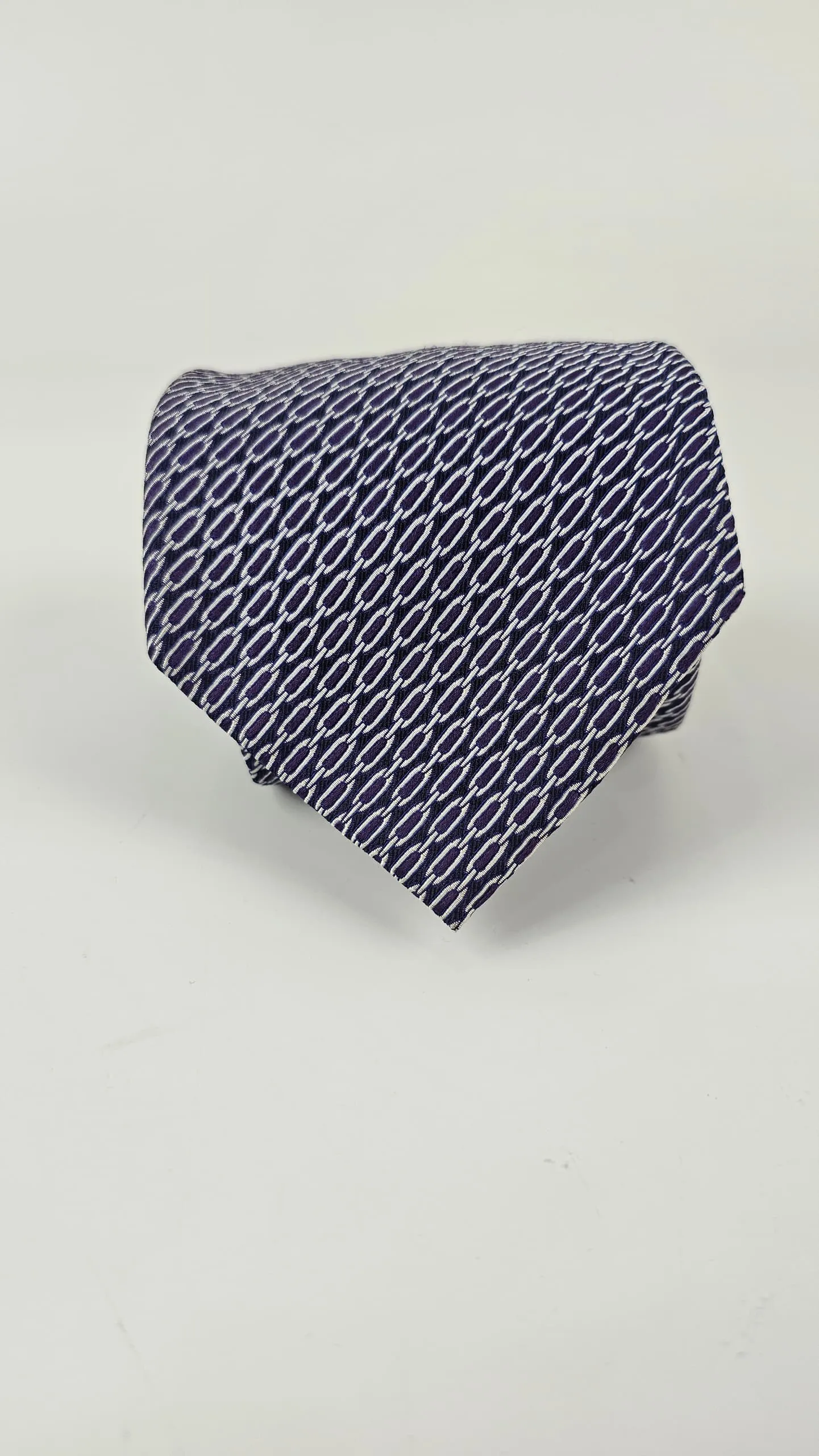 Geometric Purple Necktie