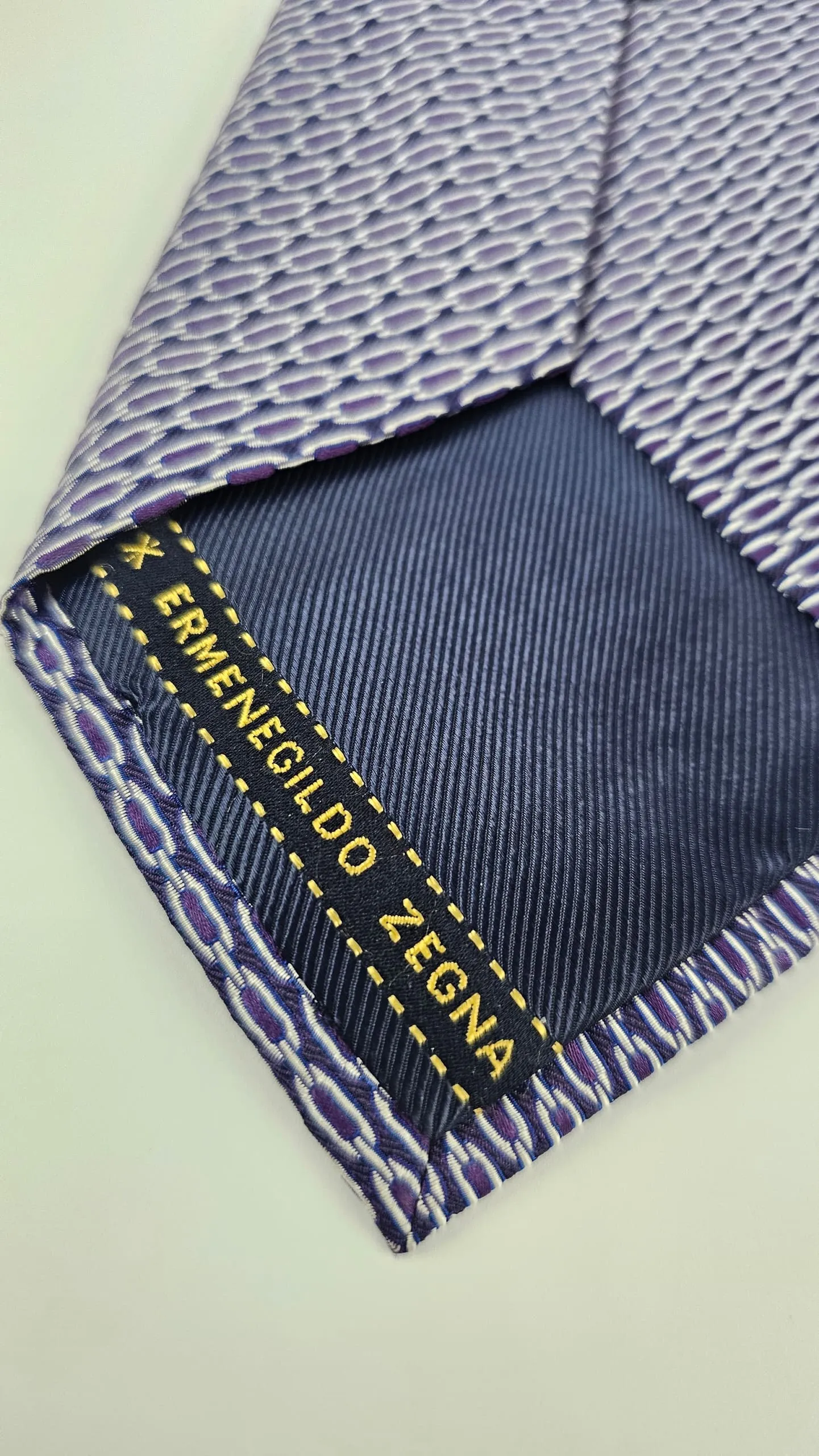 Geometric Purple Necktie