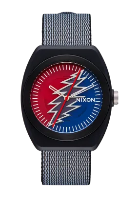 All-Black Grateful Dead Light Wave with Blue and Red Accents