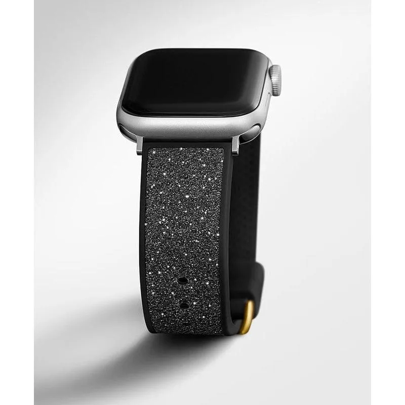 Guess Glitter Leather on Silicone Strap for Apple 38-40 mm Watch