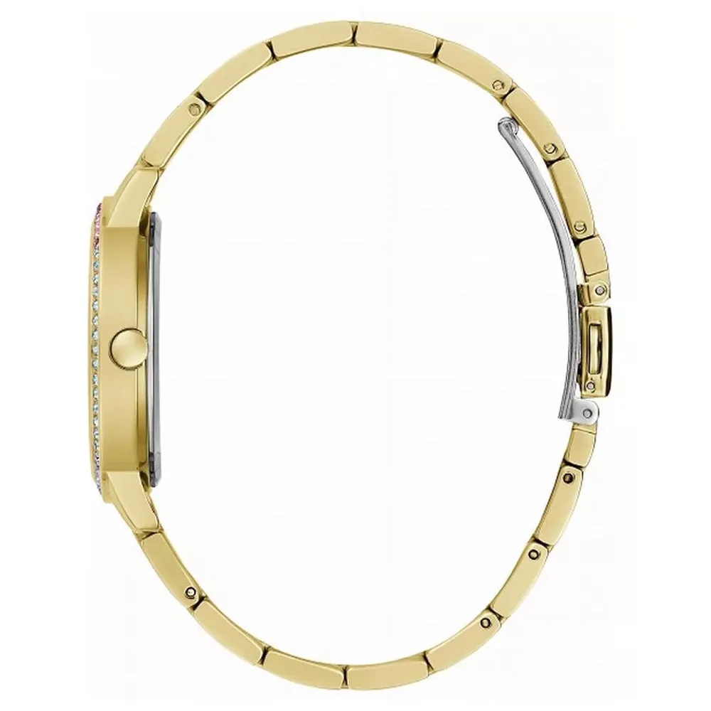 Guess Three of Hearts Gold Tone Stainless Steel Strap Ladies Watch GW0657L2