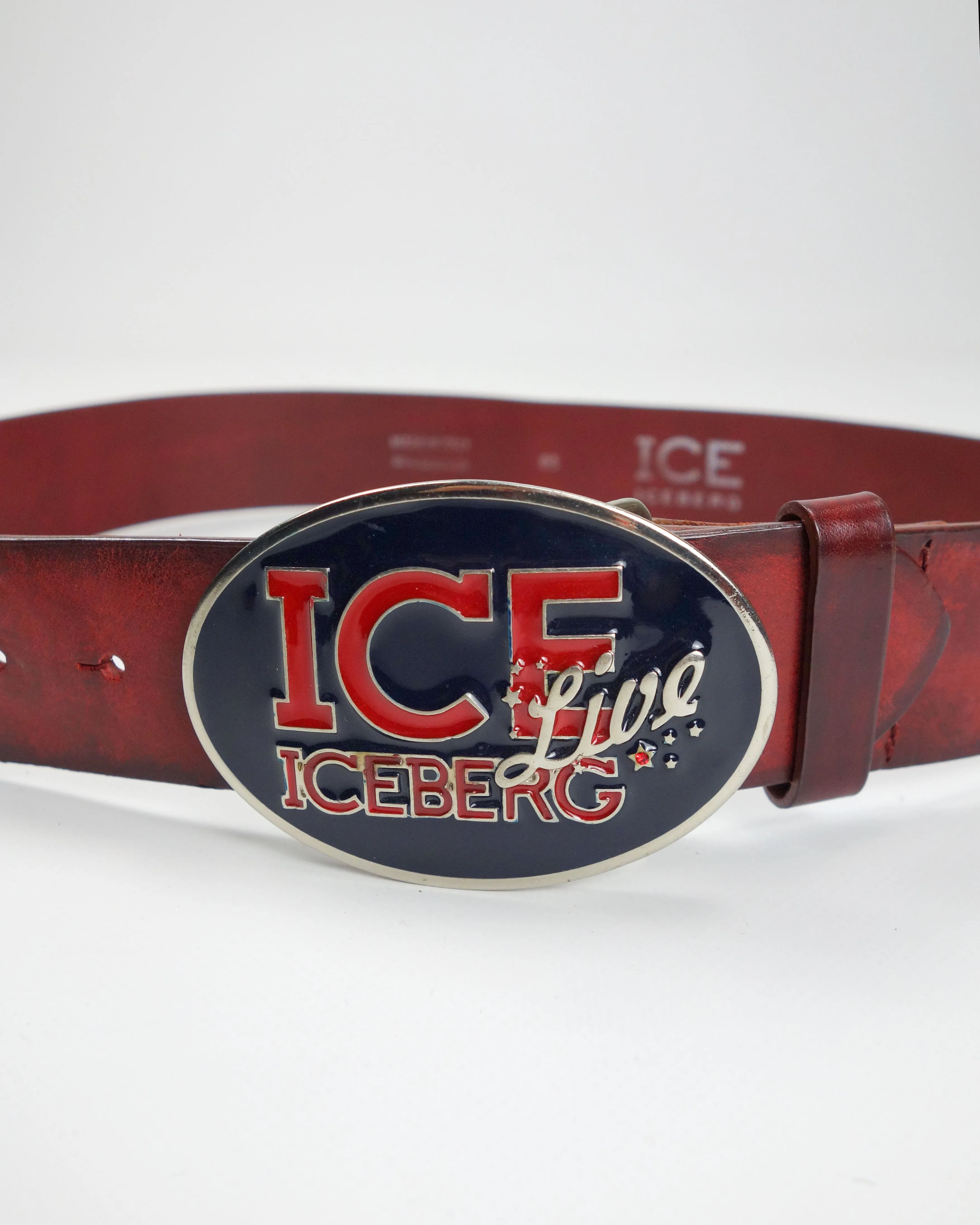 Iceberg "Ice Live" Brown Leather Belt 2000's