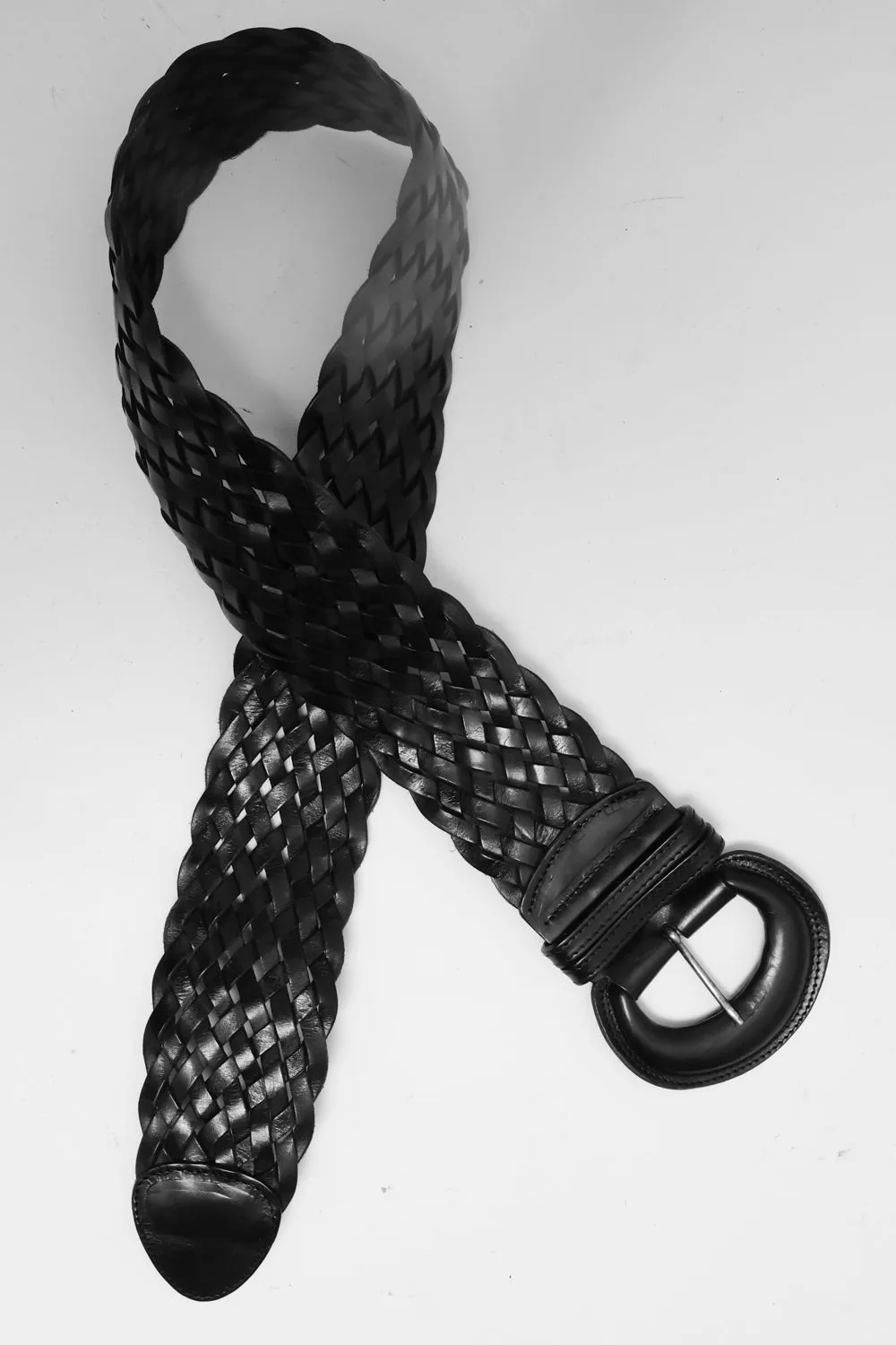 LOW WAIST VINTAGE BLACK BOLD BELT