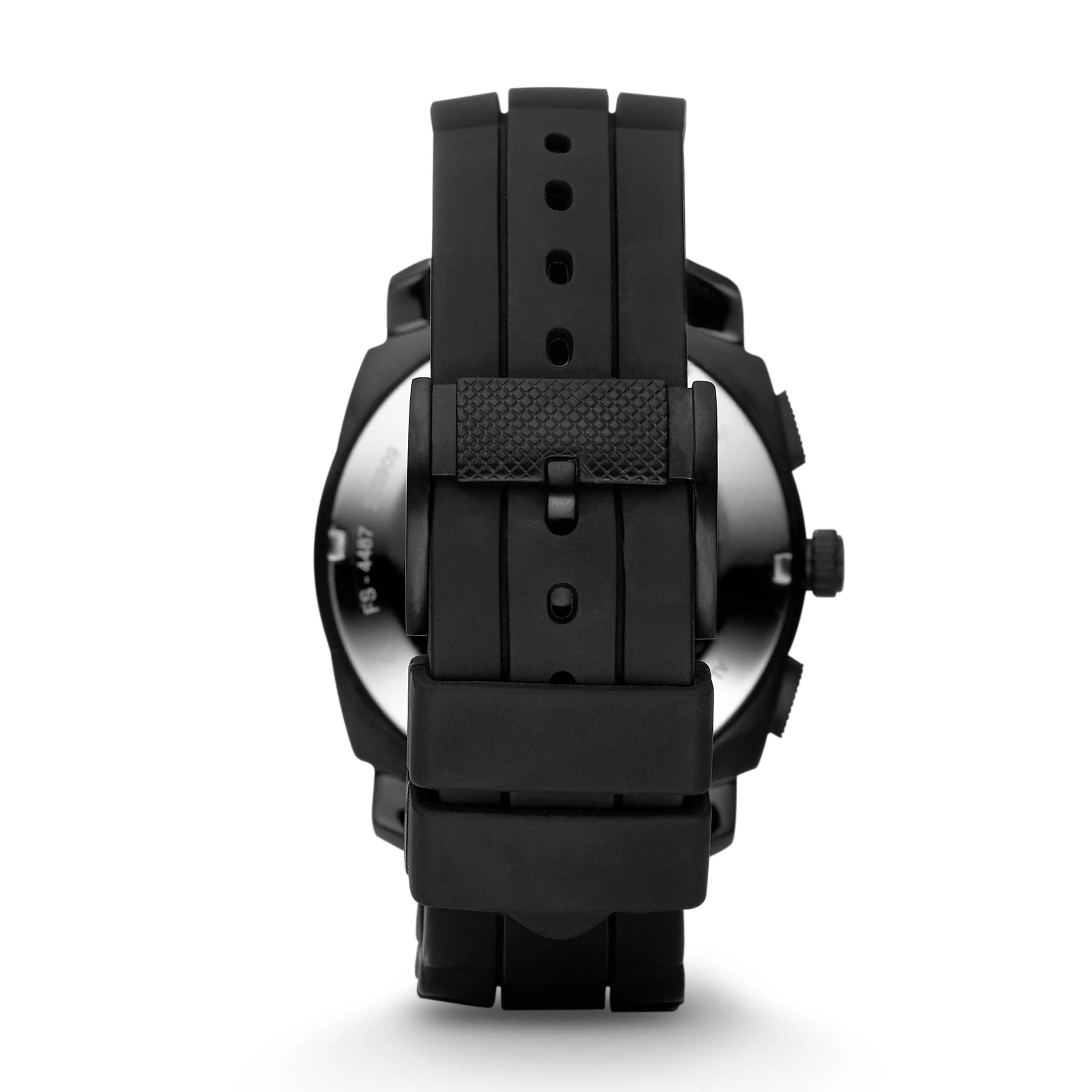 Machine Chronograph Black Silicone Watch