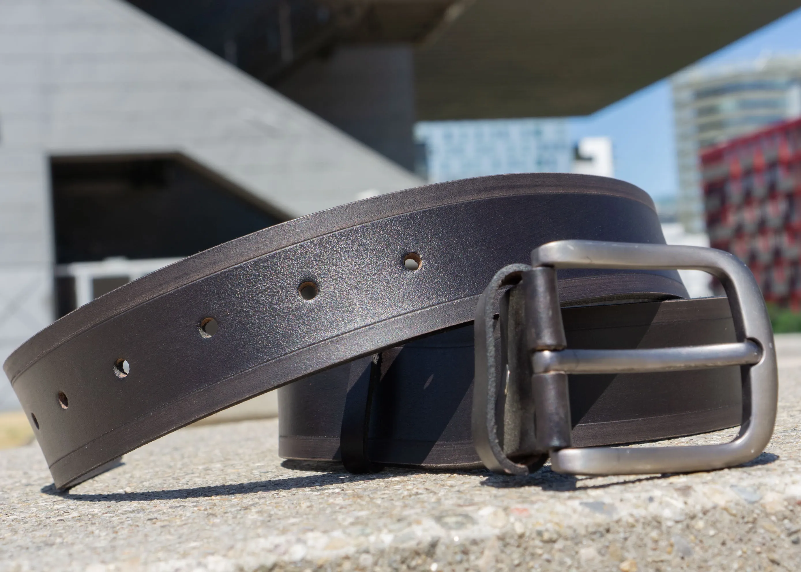 Men's Leather Belt "Onyx" | Handcrafted