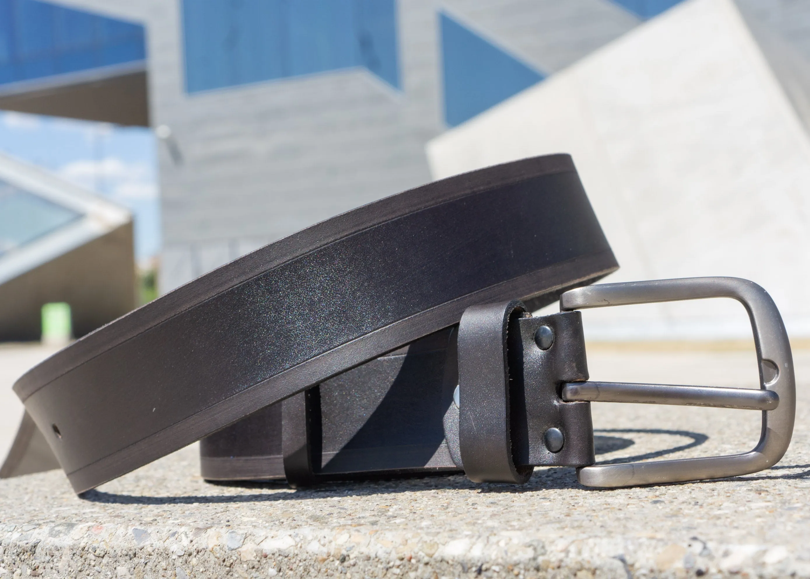 Men's Leather Belt "Onyx" | Handcrafted