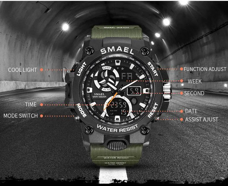 Men's Waterproof Tactical Sports Watch