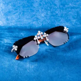 Moissanite Fleuree Cross Sunglasses 14K Gold